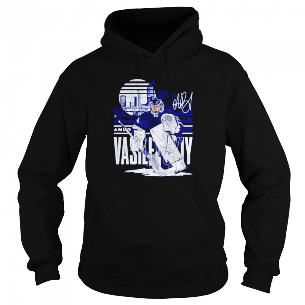Andrei Vasilevskiy Tampa Bay Lightning Player Skyline signature shirt Unisex Hoodie