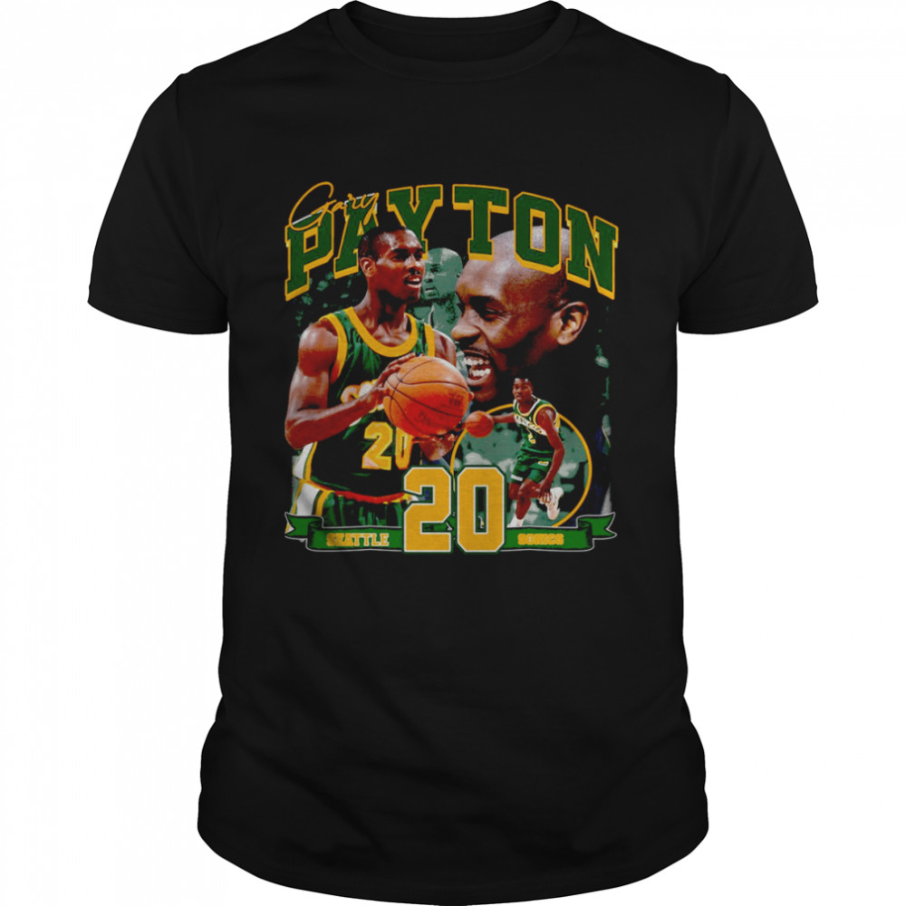 Boston Celtics Basketball No.20 Gary Payton shirt Classic Men's T-shirt