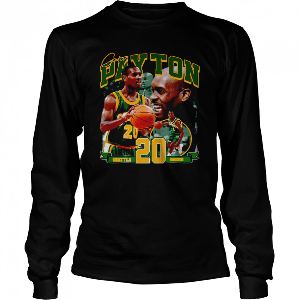 Boston Celtics Basketball No.20 Gary Payton shirt Long Sleeved T-shirt