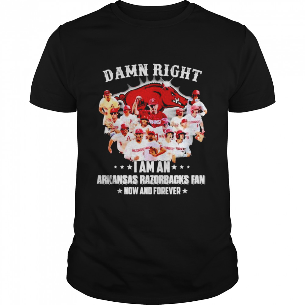 Damn right i am an Arkansas Razorbacks fan now and forever shirt Classic Men's T-shirt