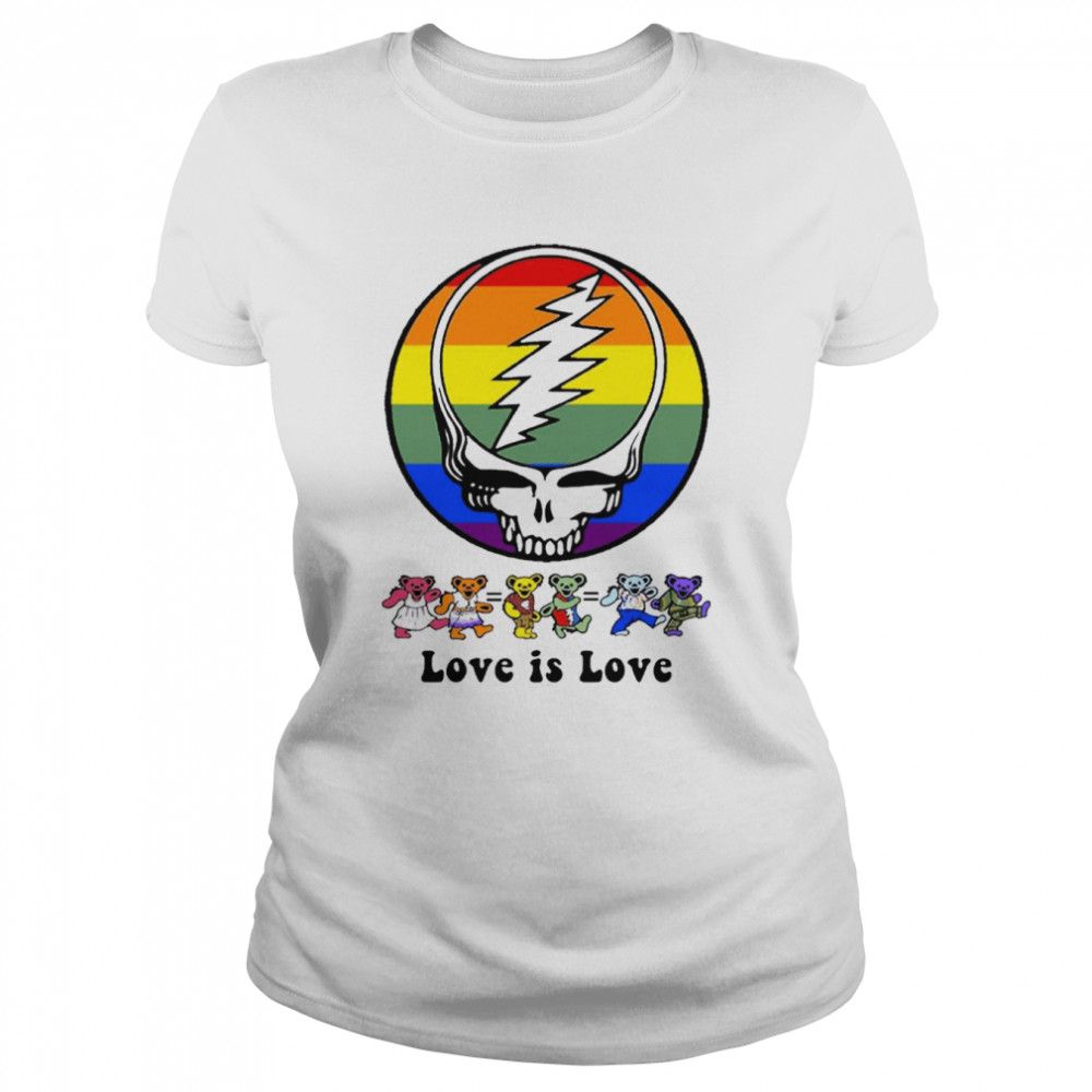 Grateful Dead Bear Road Love Is Love Lgbt  Classic Women's T-shirt