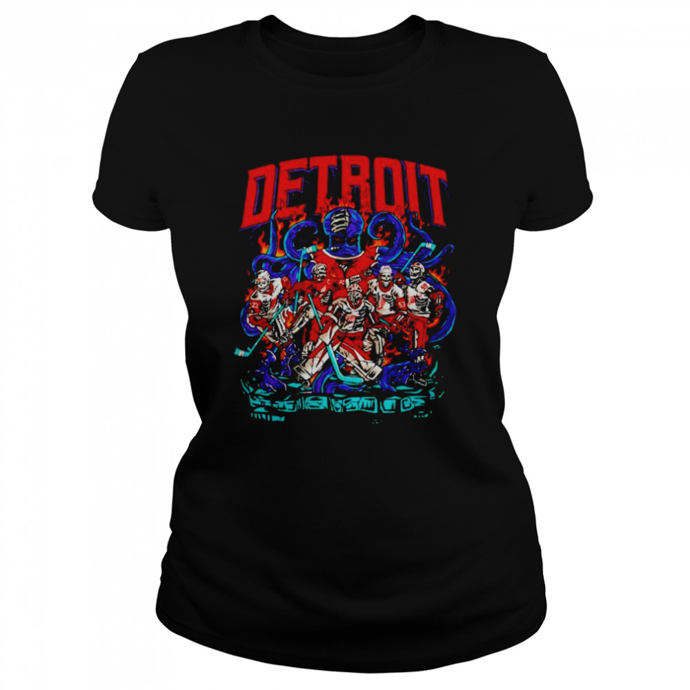Skeleton Detroit Red Wings shirt Classic Women's T-shirt