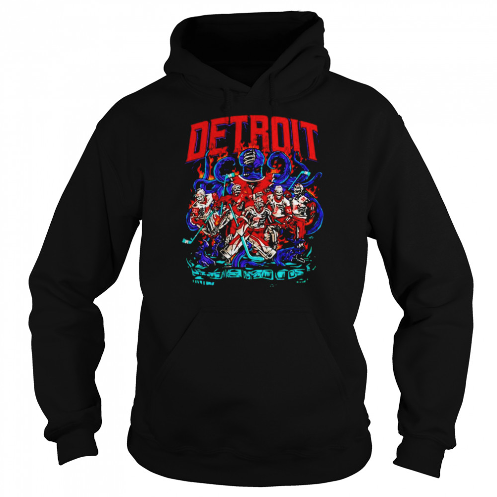 Skeleton Detroit Red Wings shirt Unisex Hoodie