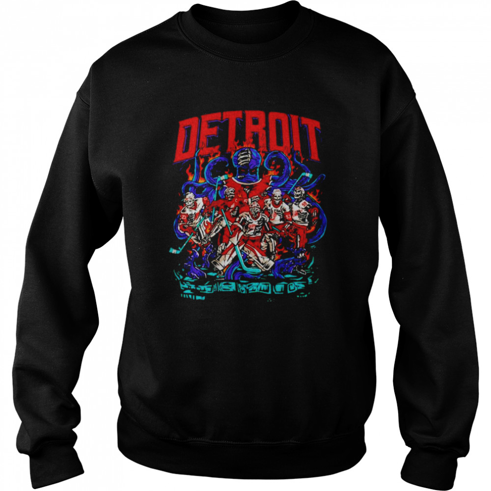Skeleton Detroit Red Wings shirt Unisex Sweatshirt