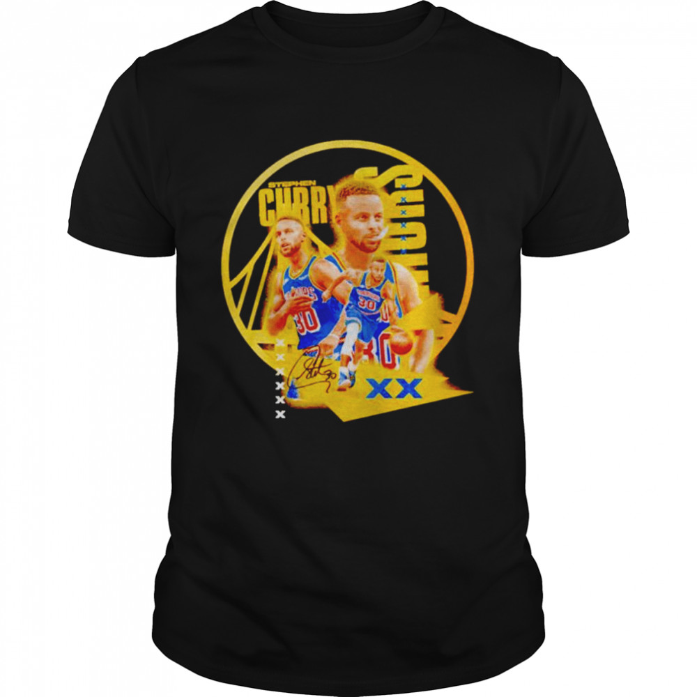 Stephen Curry Golden State Warriors Basketball Team NBA signature shirt Classic Men's T-shirt
