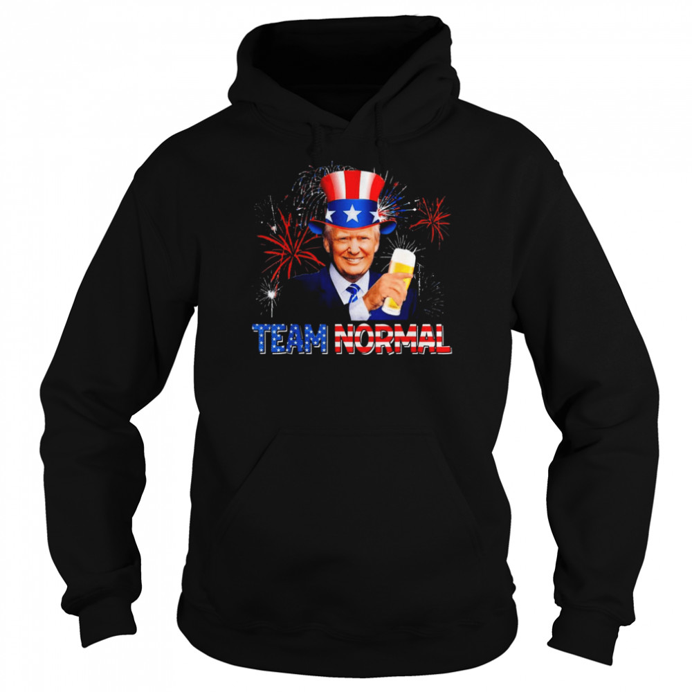 Team Normal 2022 USA America Flag #TEAMNORMAL Pro Trump 2024 T- Unisex Hoodie