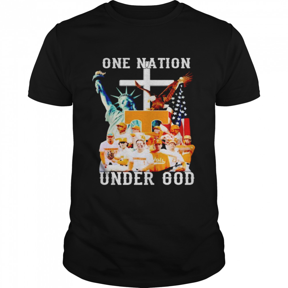 Tennessee Volunteers Baseball One Nation Under God shirt Classic Men's T-shirt