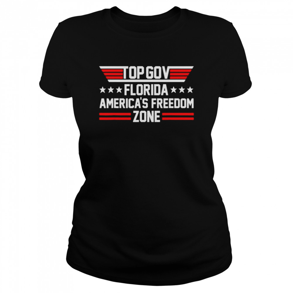 Top gov ron desantis top gov governor florida American flag shirt Classic Women's T-shirt