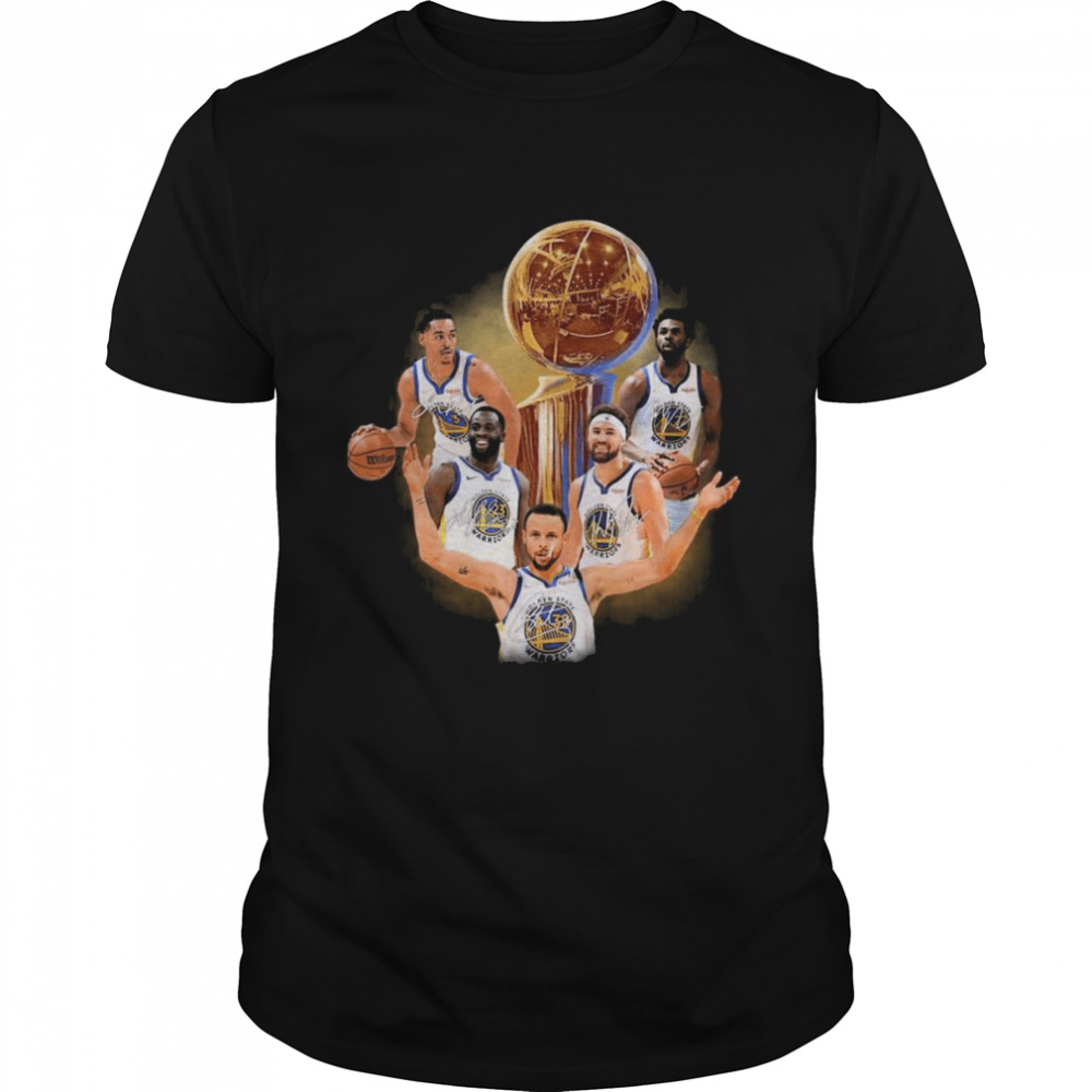 2022 NBA Finals Champions Warriors Basketball Team Signatures  Classic Men's T-shirt