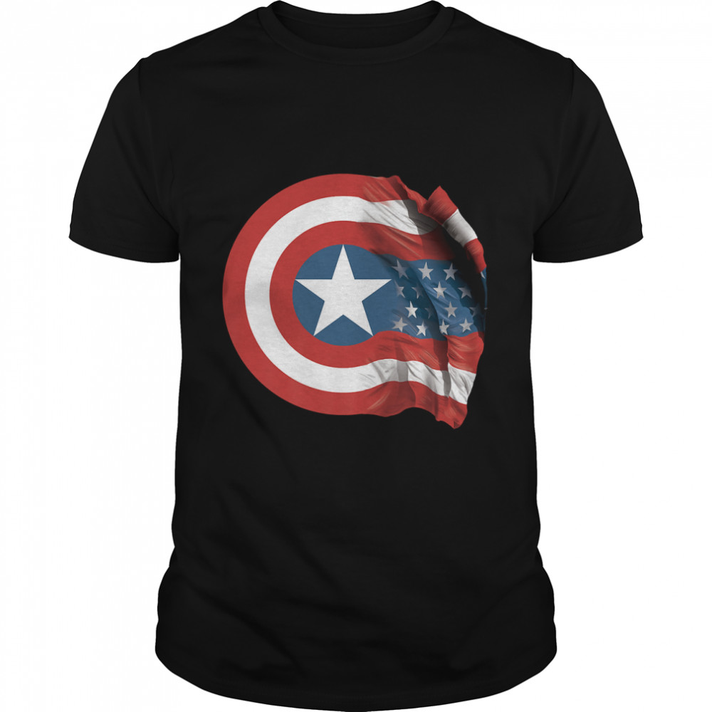 Cap Shield Flag Americana Essential T-Shirt