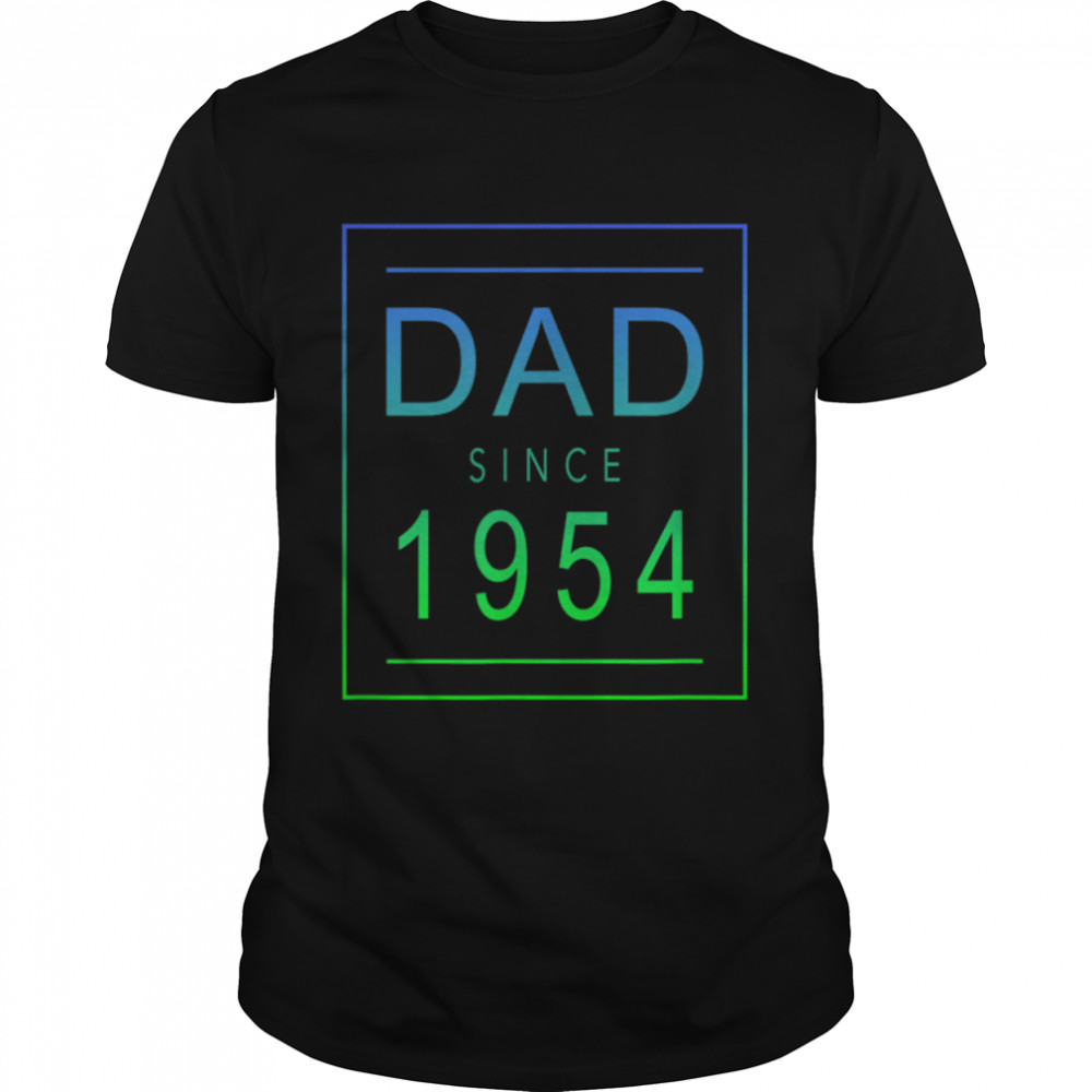 Dad Since - 1954 - 54 - Aesthetic Promoted to Daddy - Father T-Shirt B0B4K1FM3P