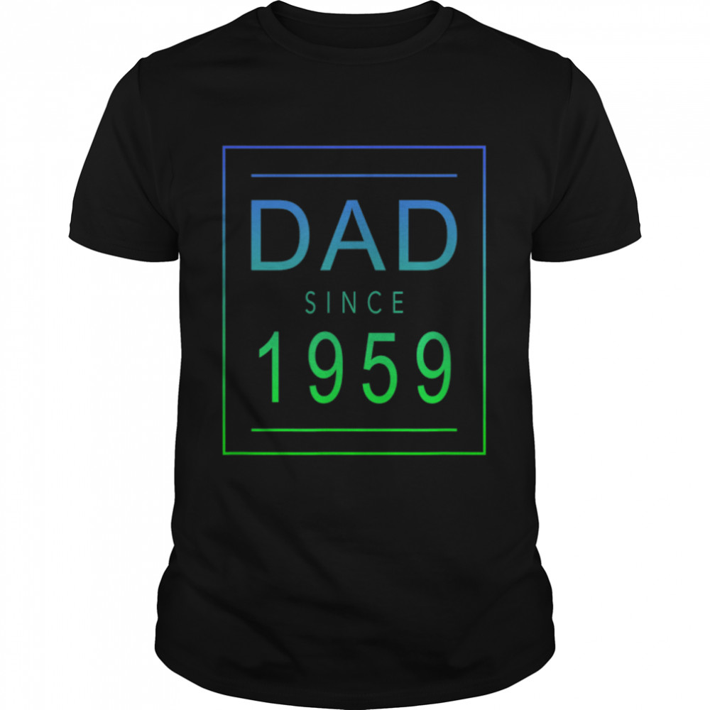 Dad Since - 1959 - 59 - Aesthetic Promoted to Daddy - Father T- B0B4JYJ47Q Classic Men's T-shirt