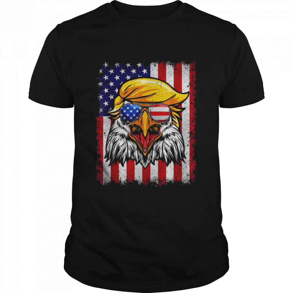 Eagle Trump 4Th Of July Usa Flag American Patriotic Shirt