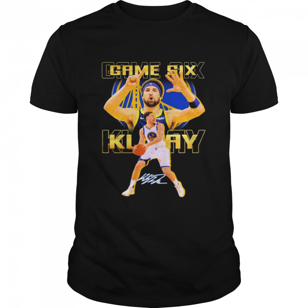 Game Six Klay Thompson NBA Champions Signatures  Classic Men's T-shirt
