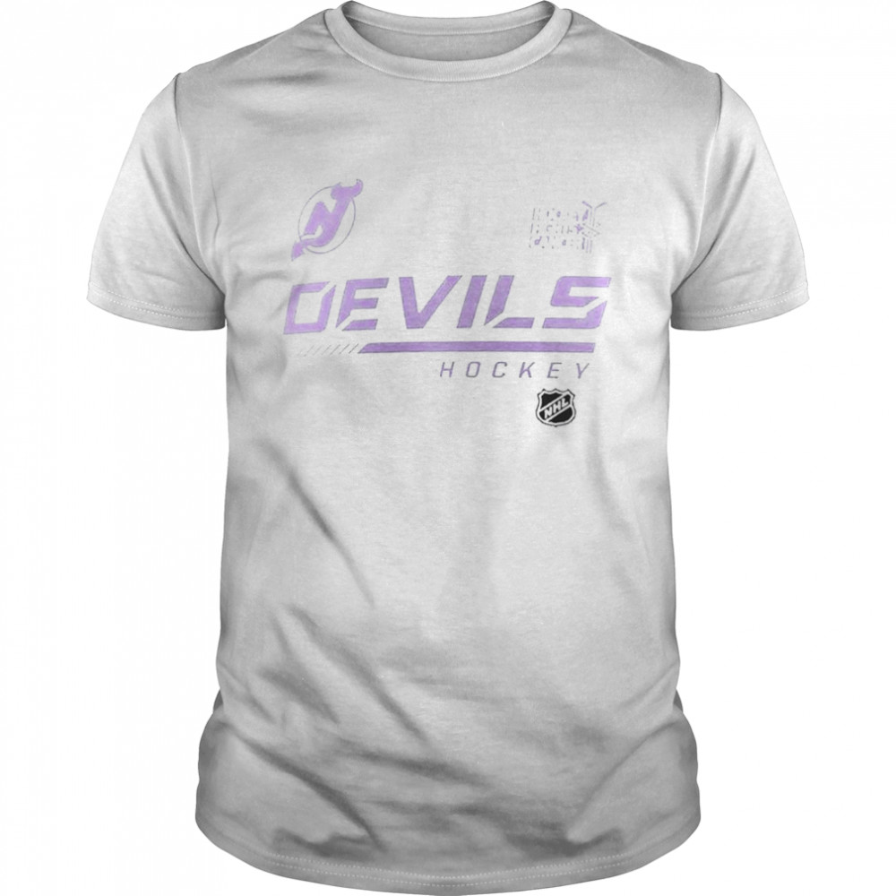 New Jersey Devils Fanatics Branded NHL Hockey Fights Cancer Shirt