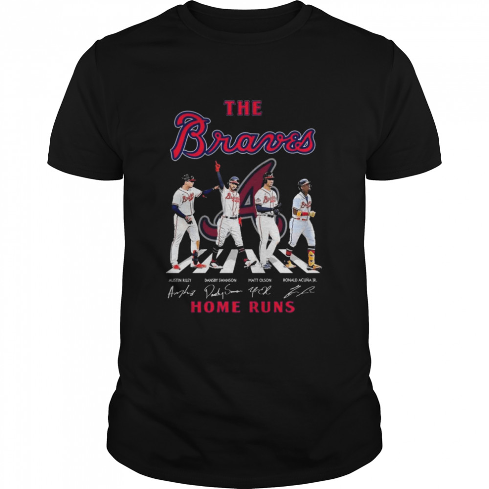 The Braves Abbey Road Home Runs Baseball Team Signatures  Classic Men's T-shirt