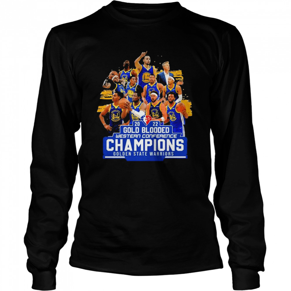 2022 Gold Blooded Western Conference Champions Golden State Warriors shirt Long Sleeved T-shirt
