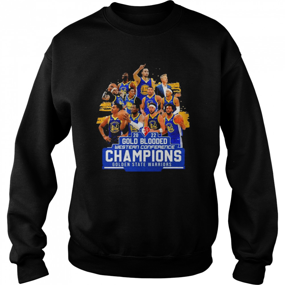 2022 Gold Blooded Western Conference Champions Golden State Warriors shirt Unisex Sweatshirt