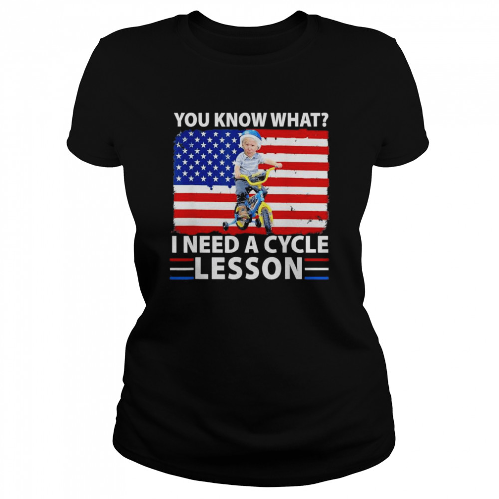 4th of July Biden bike accident i need a cycle lesson T- Classic Women's T-shirt