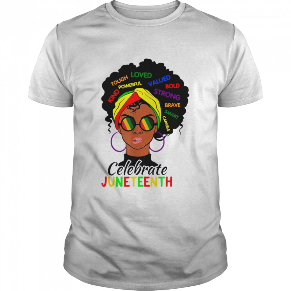 Awesome Messy Bun Juneteenth Celebrate 1865 June 19th  Classic Men's T-shirt