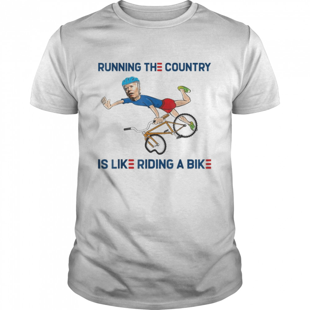 Biden falling off bicycle Bike Fall Joe Biden T-Shirt
