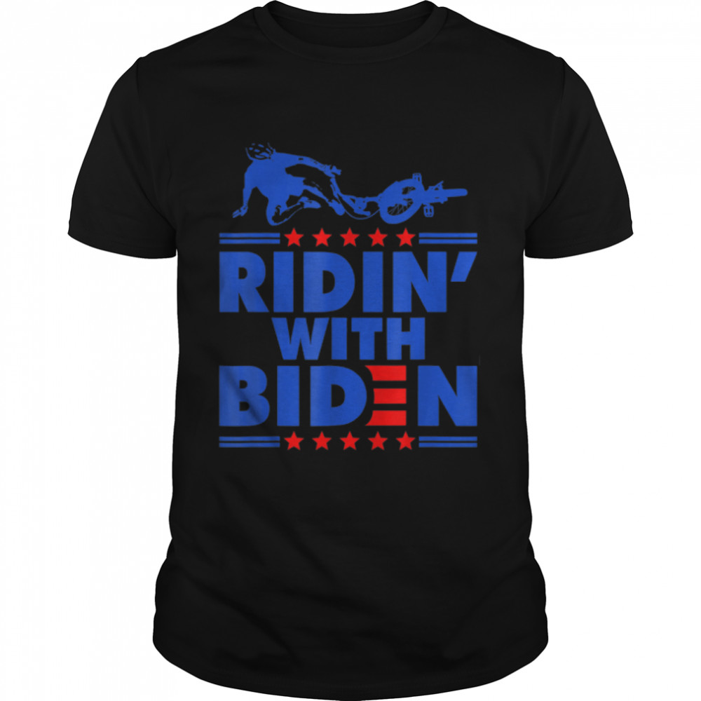 Biden Is Riding A Bike Bicycle Falls Off Hilarious T-Shirt B0B4Myqwz4
