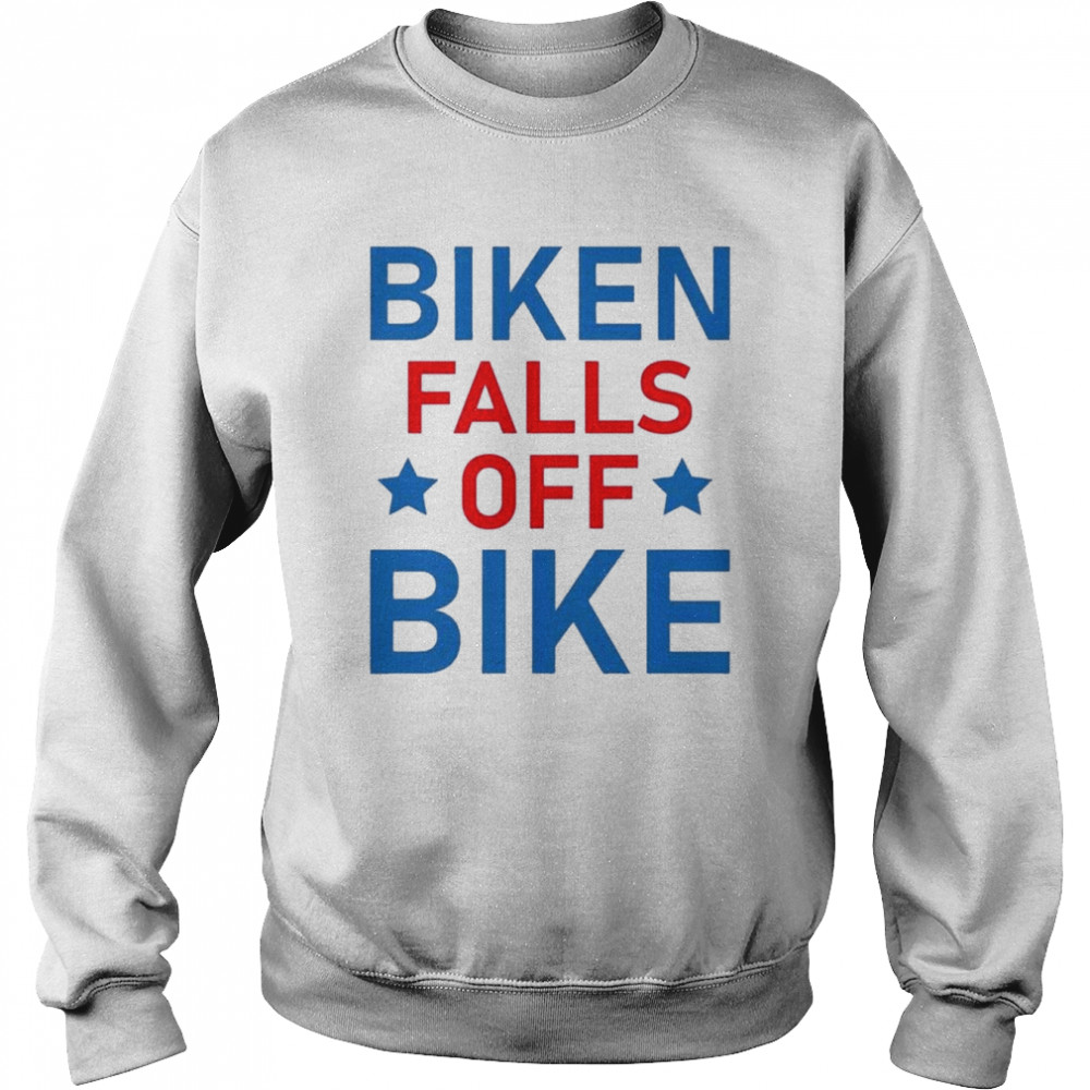 Biken Biden Falls Off His Bike  Unisex Sweatshirt