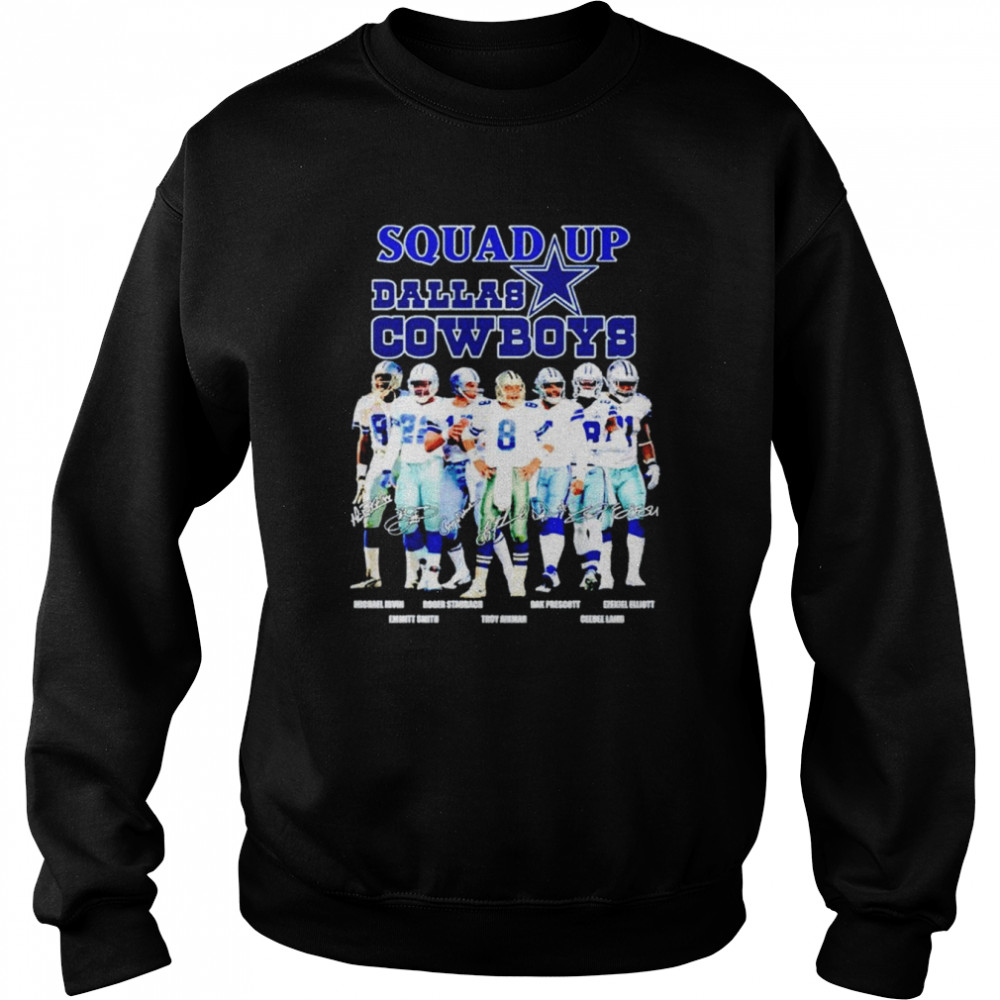 Dallas Cowboys Squad Up signatures shirt Unisex Sweatshirt