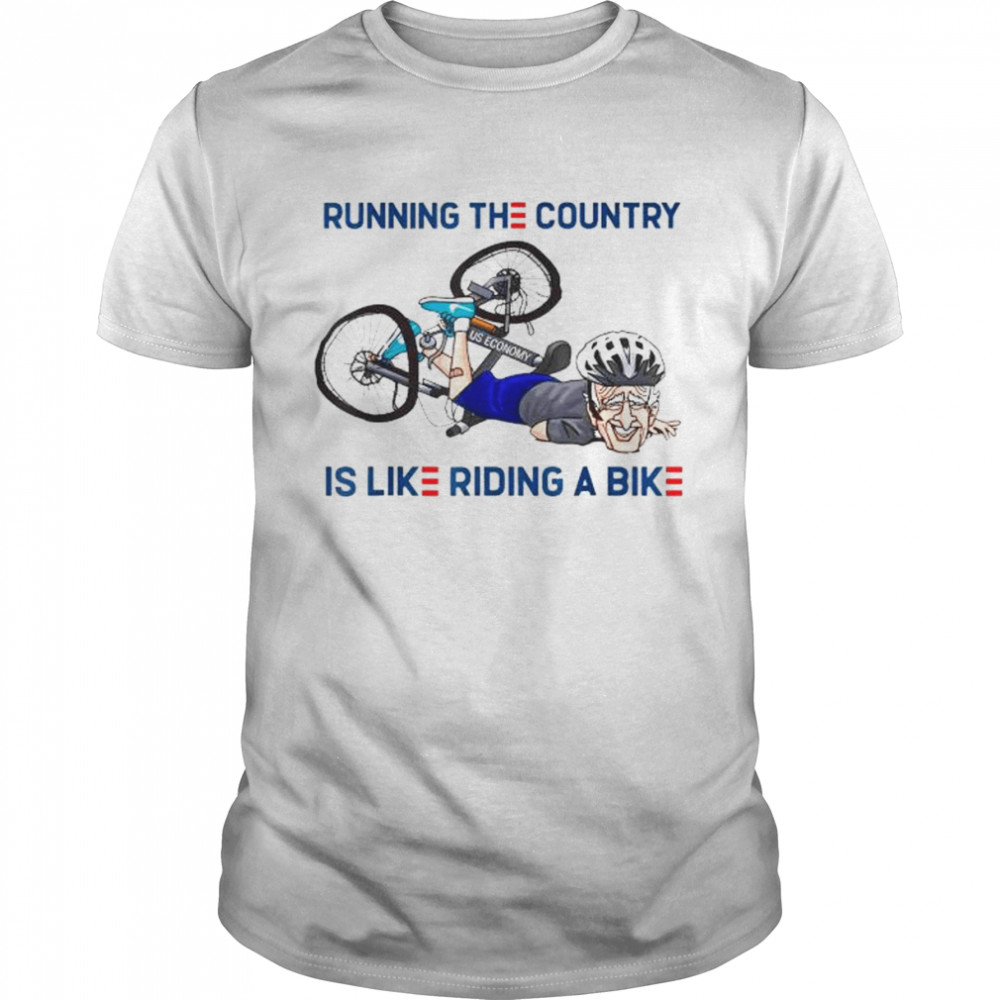 Falling off his bicycle Biden Falls off Bike Joe Biden T-Shirt