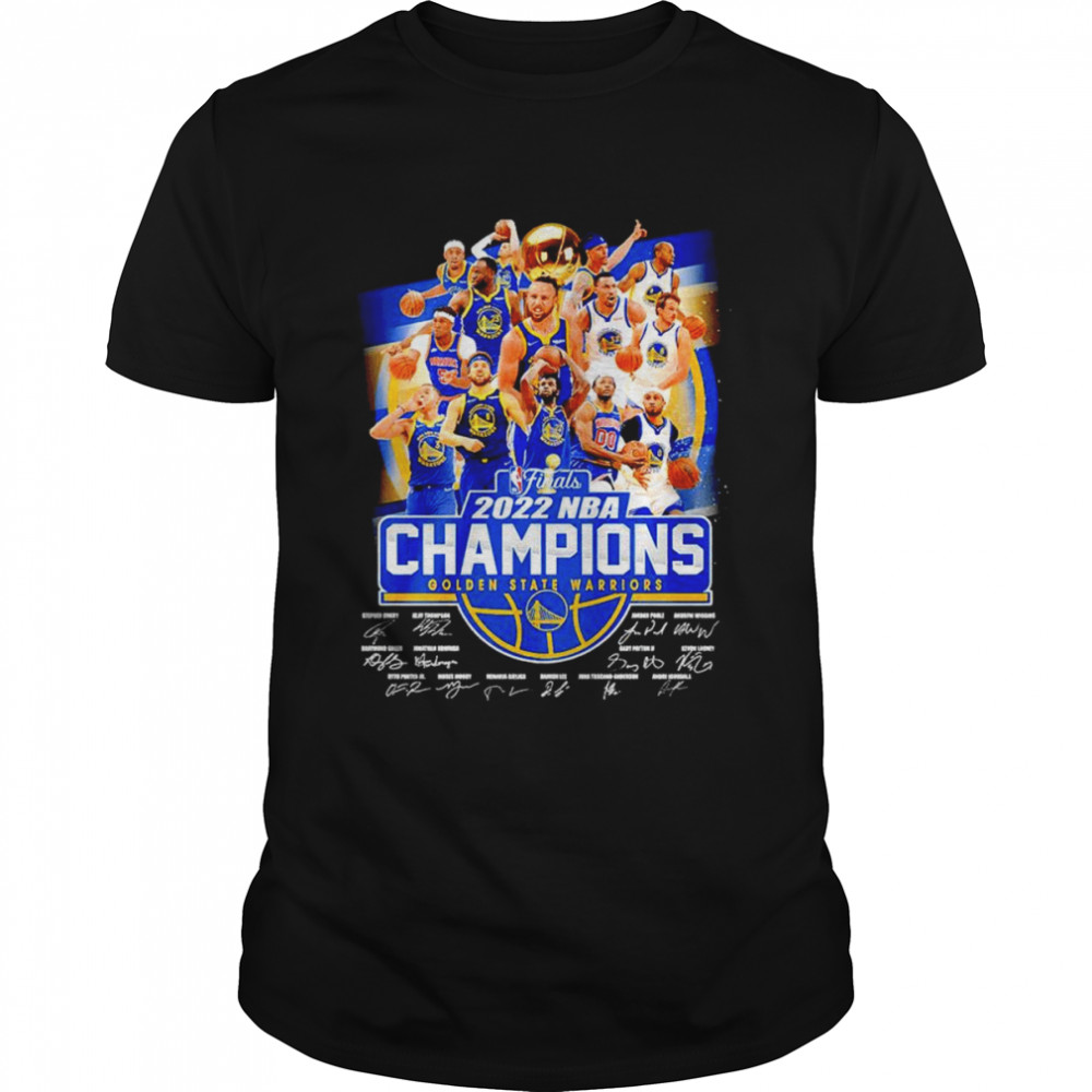 Finals 2022 NBA Champions Golden State Warriors signatures shirt Classic Men's T-shirt