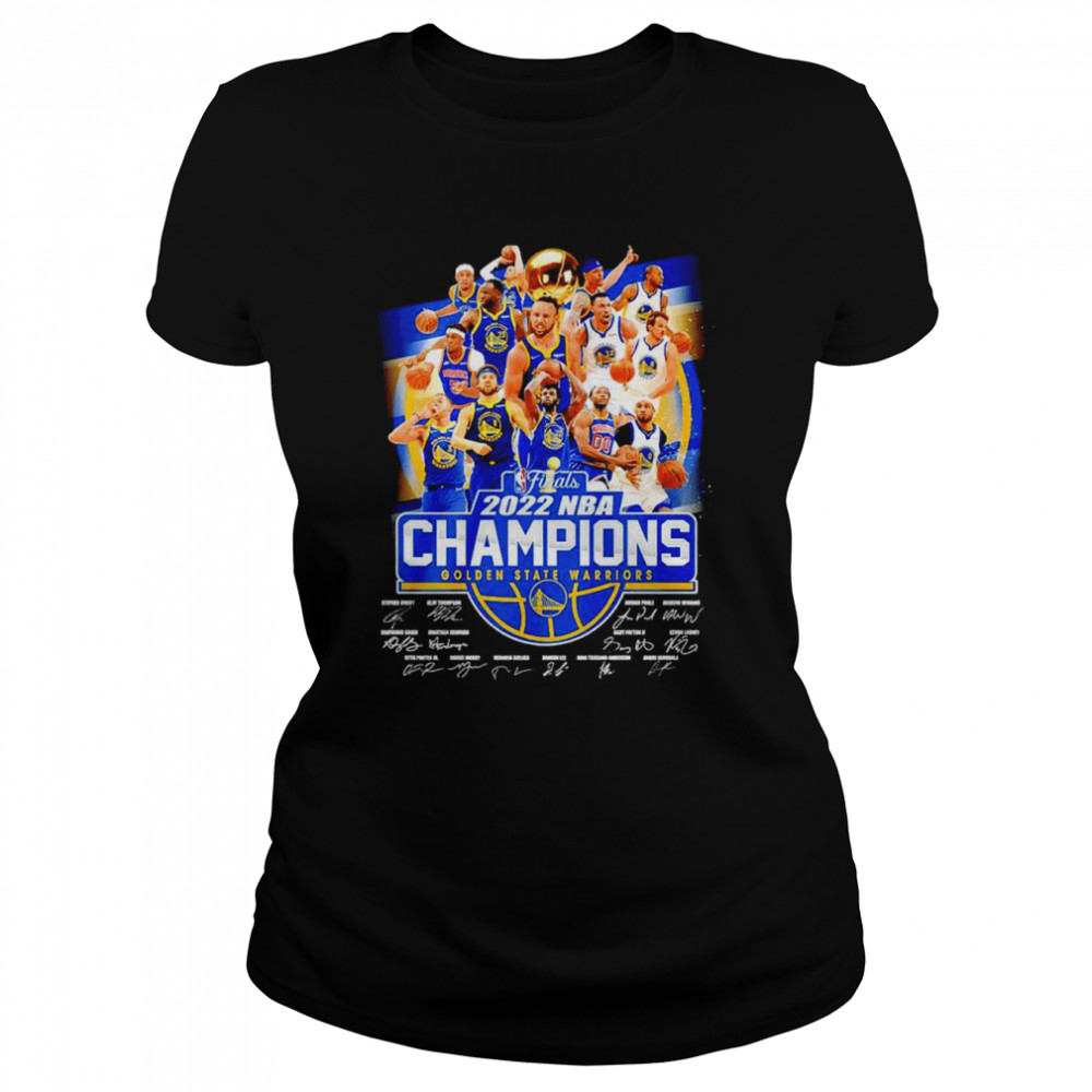 Finals 2022 NBA Champions Golden State Warriors signatures shirt Classic Women's T-shirt