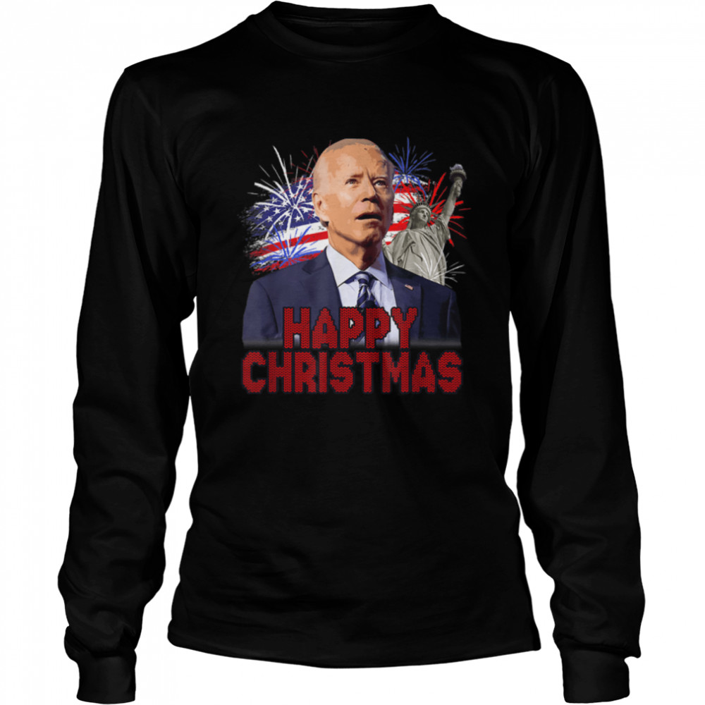Happy Christmas In July Funny Joe Biden 4th Of July USA Flag T-Shirt B0B4N4HWJF 2 Happy Christmas In July Funny Joe Biden 4th Of July USA Flag T- B0B4N4HWJF Long Sleeved T-shirt