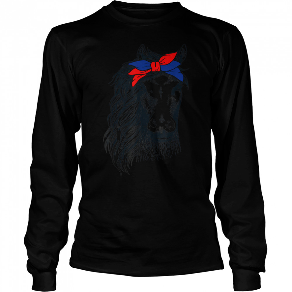 Horse Bandana T  for Horseback Riding Horse Lover T- B0B4N3YLH8 Long Sleeved T-shirt