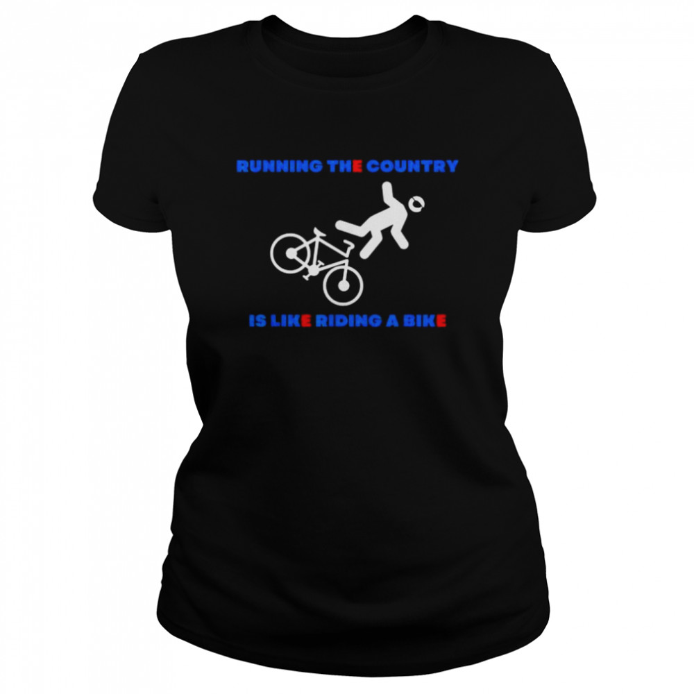 Joe biden bike bicycle accident president shirt Classic Women's T-shirt
