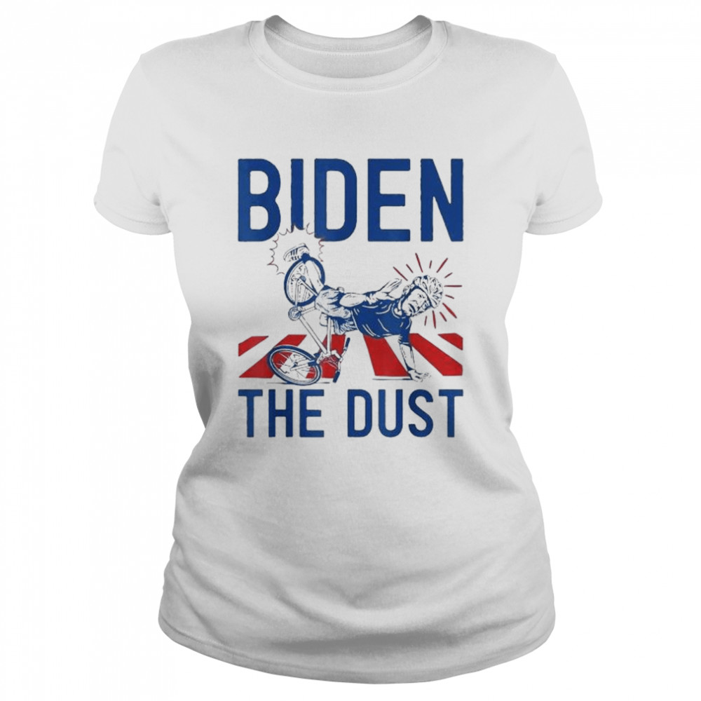 Joe Biden Falling Off His Bicycle Biden Falls Off Bike Meme T- Classic Women's T-shirt