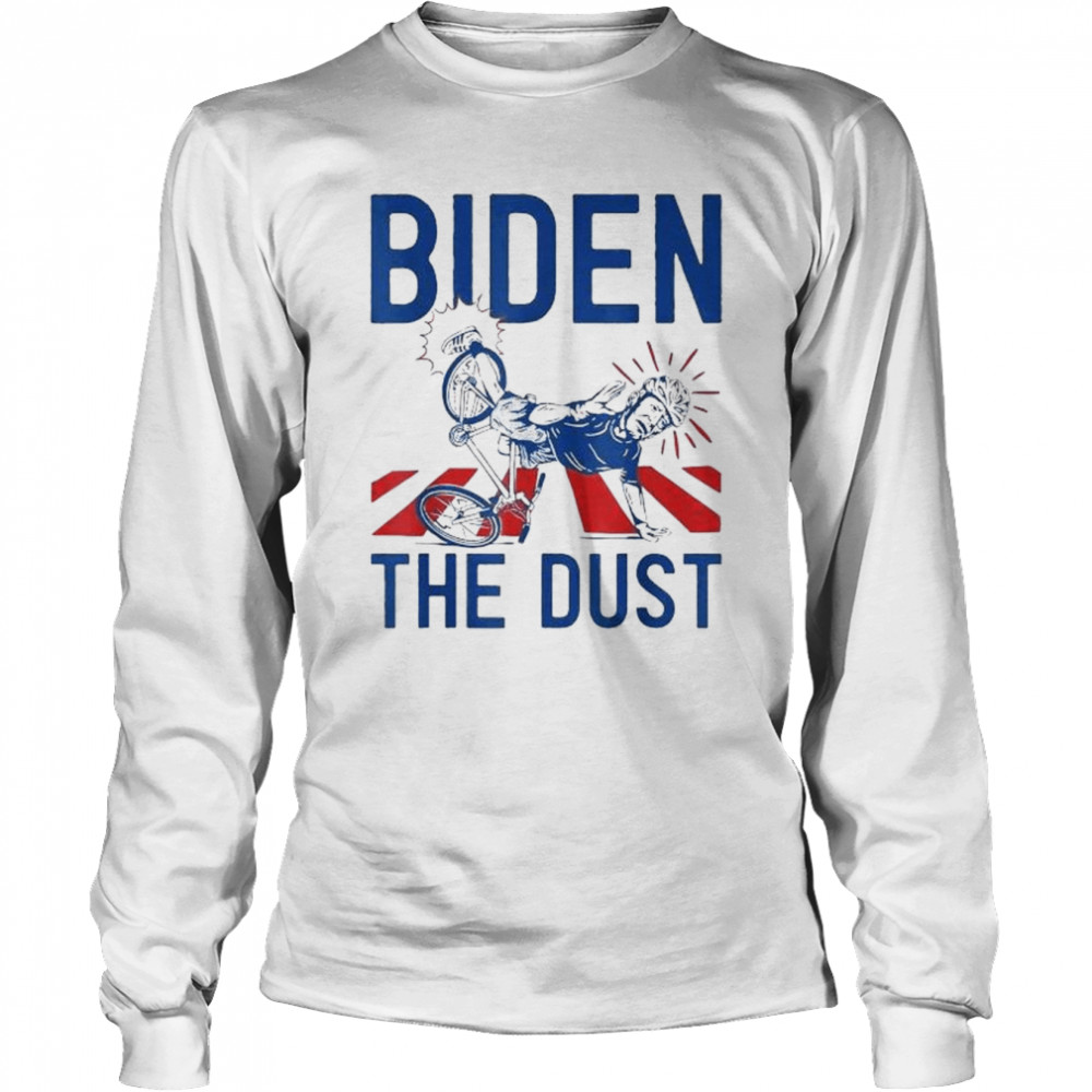 Joe Biden Falling Off His Bicycle Biden Falls Off Bike Meme T- Long Sleeved T-shirt