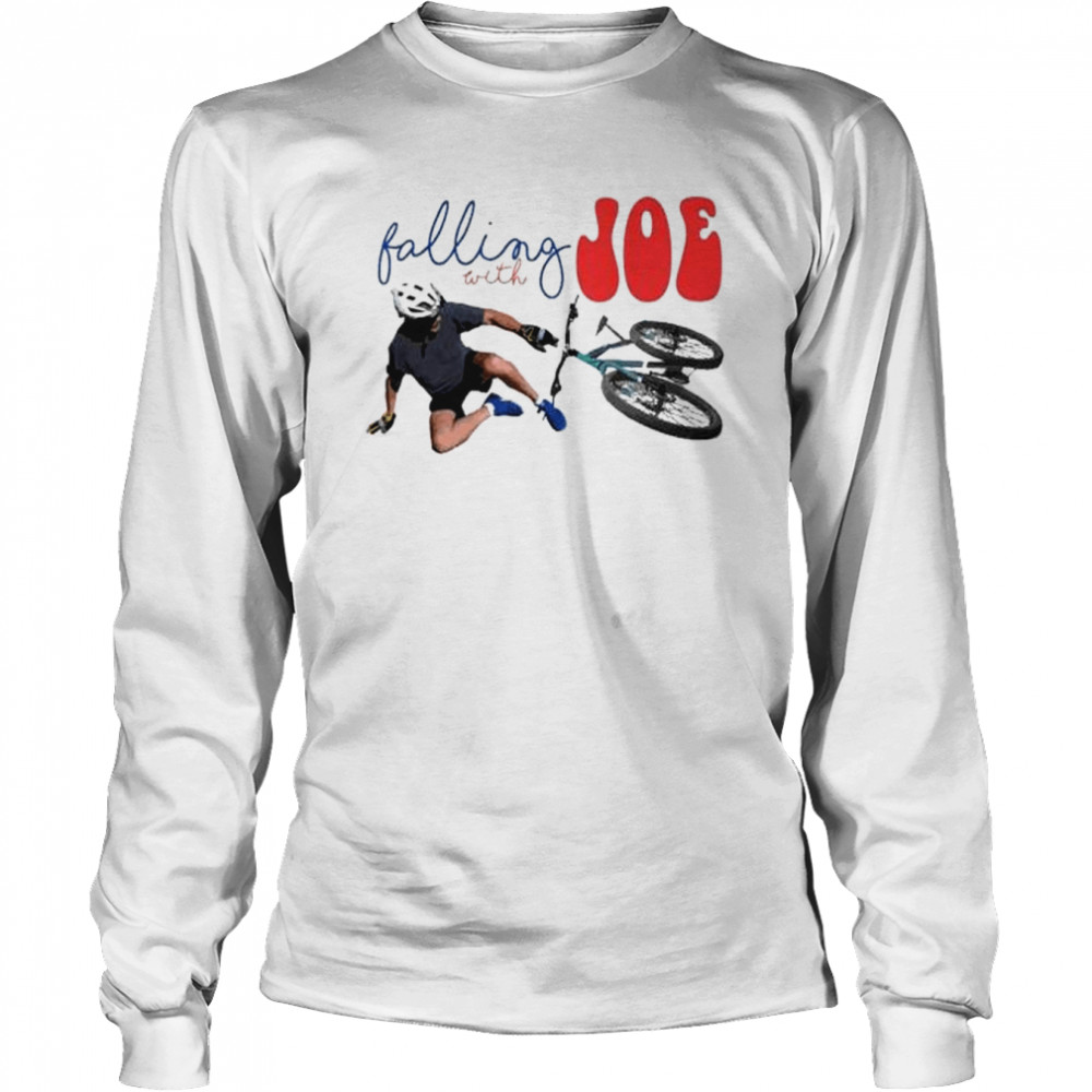Joe Biden Falling with Joe Bike  Long Sleeved T-shirt