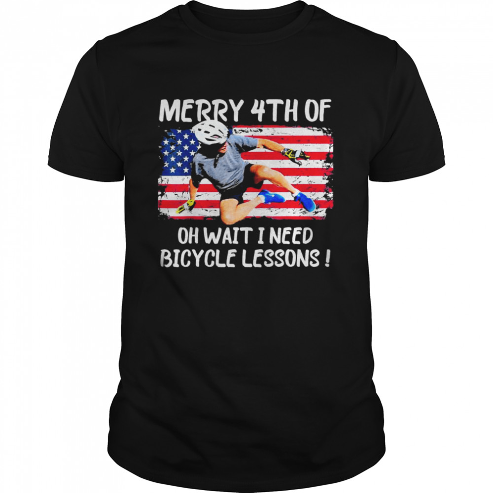 Joe Biden falls off bike 4th Of July Meme T- Classic Men's T-shirt