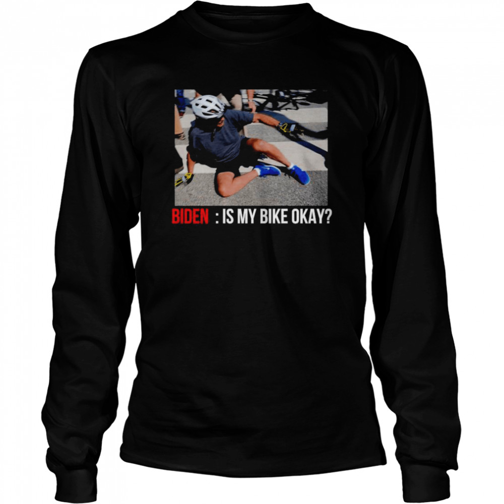 Joe Biden falls off bike while cycling in Delaware-Biden falls from bike Essential T-Shirt 2 Joe Biden falls off bike while cycling in Delaware-Biden falls from bike Essential T- Long Sleeved T-shirt
