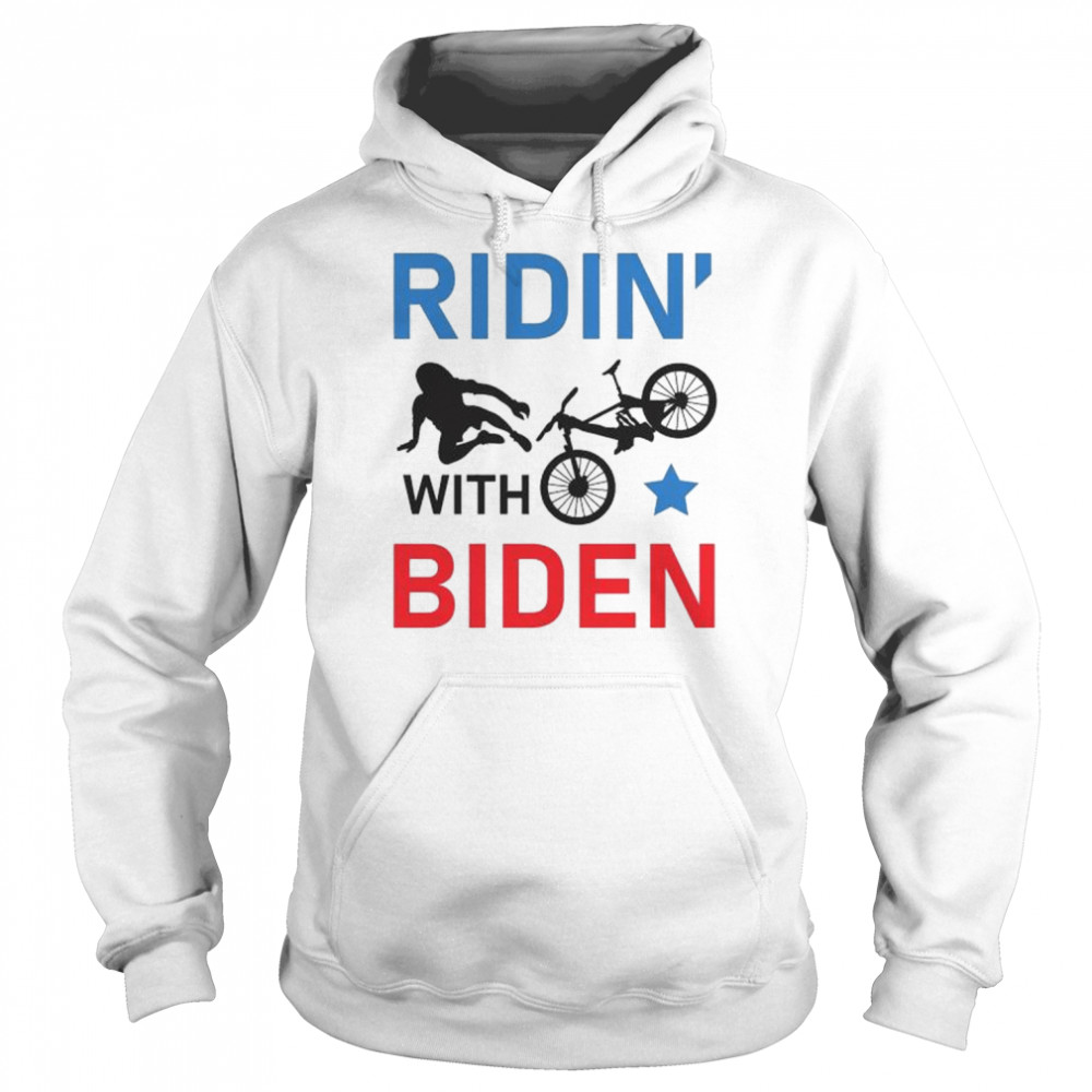 Joe Biden falls off his bike Ridin’ with Biden shirt Unisex Hoodie