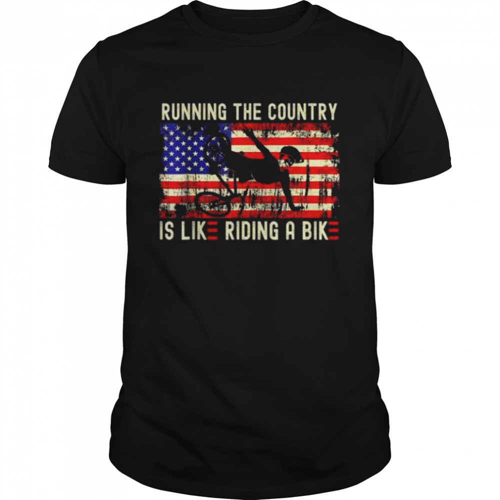 Joe Biden Running the country is like riding a bike American flag official shirt 5 Joe Biden Running the country is like riding a bike American flag official shirt Classic Men's T-shirt