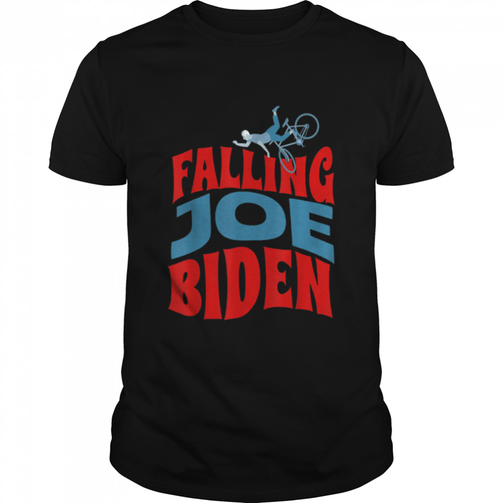 Joe Bike Joe Bïden Falling Bicycle Funny Ridin With Biden T- B0B4N2MGXV Classic Men's T-shirt