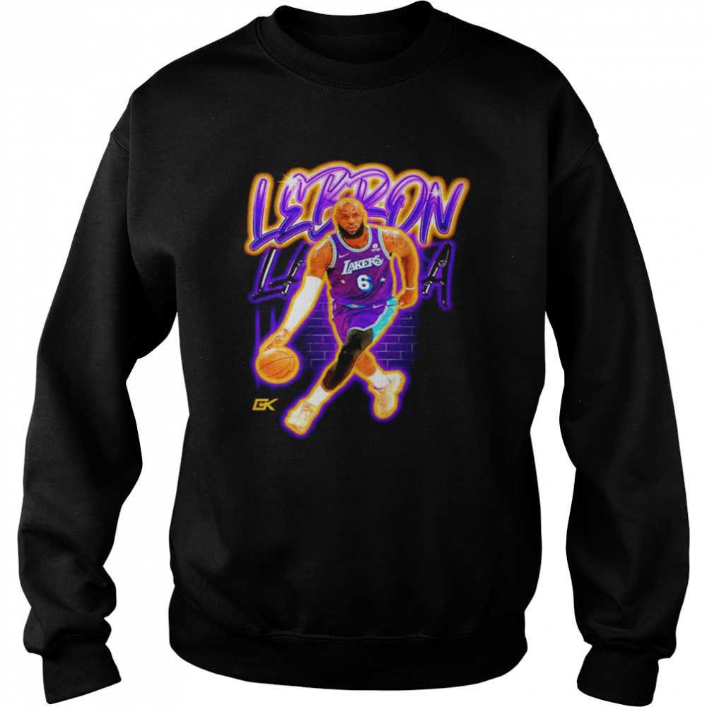 Lebron LA Mural shirt 3 Lebron LA Mural shirt Unisex Sweatshirt