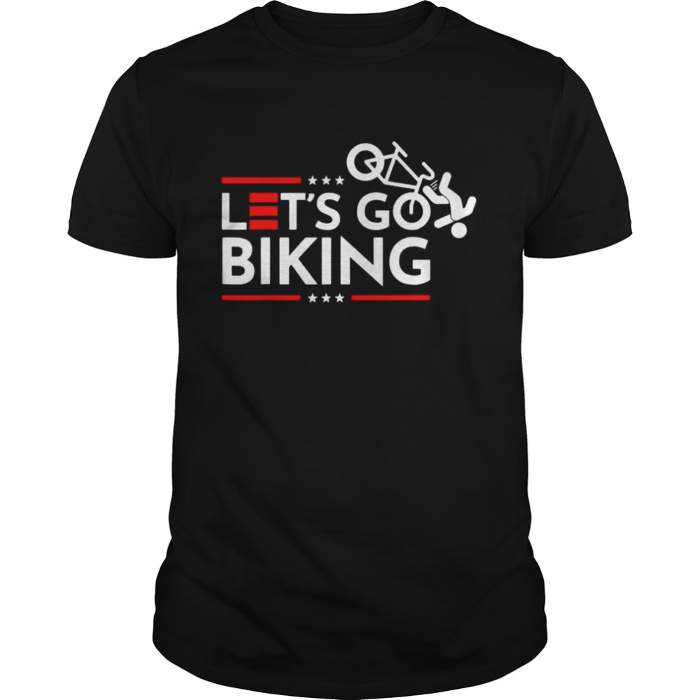 Let’s Go Biking Biden Falling Off Bicycle Biden shirt Classic Men's T-shirt