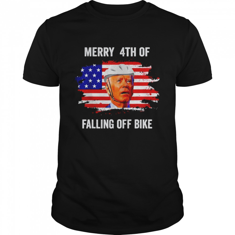 Merry 4Th Of July Biden Falls Off Bike Shirt