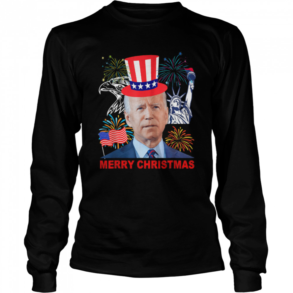 Merry Christmas Joe Biden American Flag Christmas in July T-Shirt B0B4M9S1VV 2 Merry Christmas Joe Biden American Flag Christmas in July T- B0B4M9S1VV Long Sleeved T-shirt