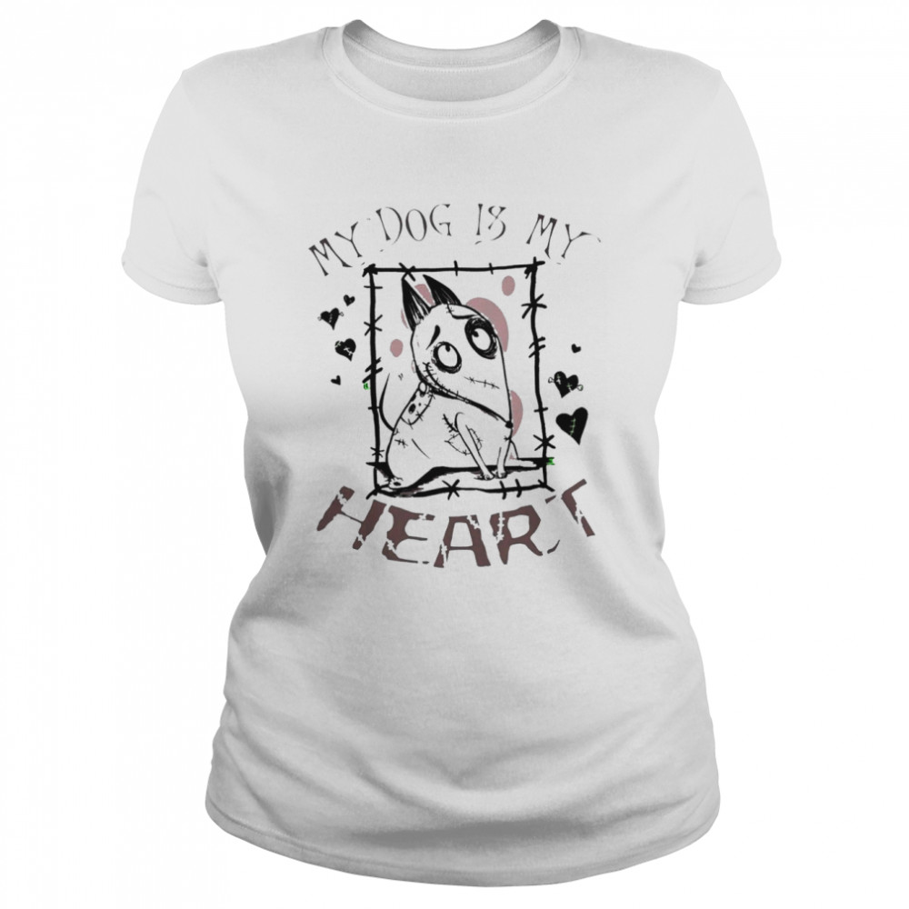 My dog is my heart Frankenweenie character T-shirt Classic Women's T-shirt