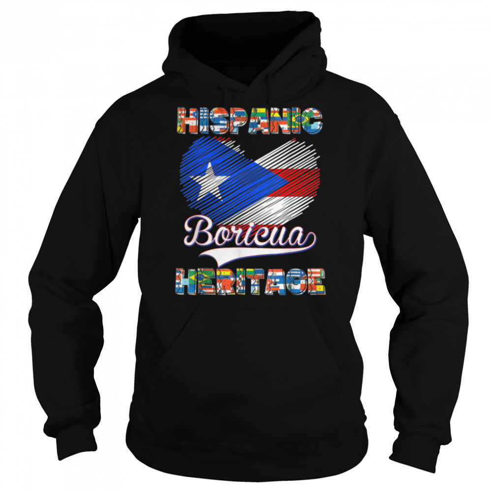 National Hispanic Heritage Month Puerto Rico Flag Boricua T- B0B4NF2BWT Unisex Hoodie