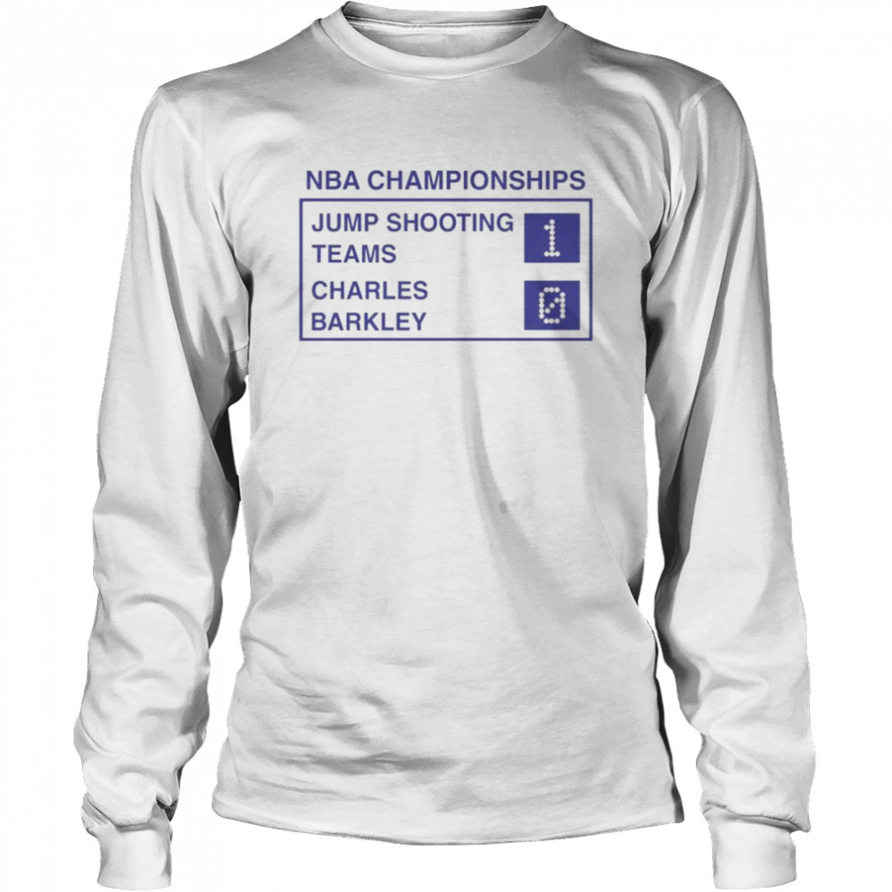 Nba Championships Jump Shooting Teams Charles Barkley 1 0  Long Sleeved T-shirt