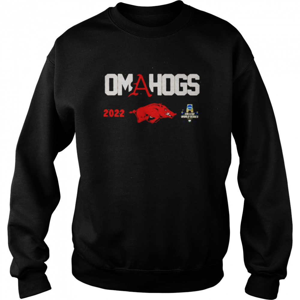 Omahogs CWS NCAA 2022 Arkansas Razorbacks Baseball shirt Unisex Sweatshirt